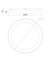 ***OFER/DES*** NISEKO * PLAFÓN REDONDO LED 65 CM - 3000K - NEGRO